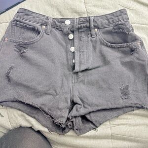 Wild Fable Black Distressed Jean Shorts